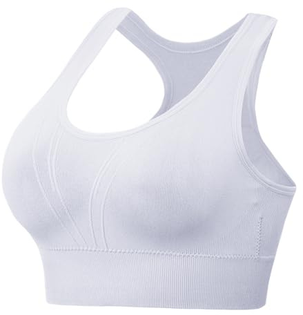 Litherday Sujetador Deportivo Mujer Sin Costuras de Alto Impacto Extraíbles Bra Deportivo Push Up para Yoga Running Fitness y Entrenamiento Tallas