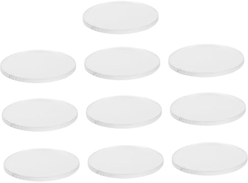 Gatuida 10pcs 2.5CM Acrylic Miniature Bases for Collectible Figures Tabletop Gaming Accessories and Cake Displays for Micro Landscapes and Car Dashboard Decorations
