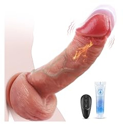 Dildo Realistico Vibratoreper Donna Professionale - Dildo Vibratore Butt Plug Anale Stimolatore Clitoride Femminile Sex Toys con 7 Spinta e 10 Vibrazione, Pene Realistico xxl Grosso Sexytoysys Donna