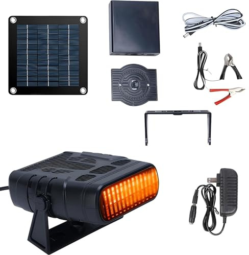 Gallinero Portátil, Calefactor Solar Para Invierno, Calefactor Solar Para Invernadero, Calefactores Con Panel Solar Con Protección Contra Sobrecalentamiento Para Coche, Gallinas, Gatitos