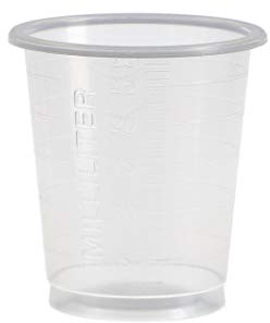 6.030 Schnapsbecher Schnapsgläser aus Plastik Pinnchen Kunststoff Shots Medizinbecher 2cl-3cl Medikamentenbecher klar