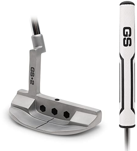 GoSports GS2 Tour Golf Putter - 34 Inch Right-Handed Mallet Putter with Oversized Fat Grip and Milled Face