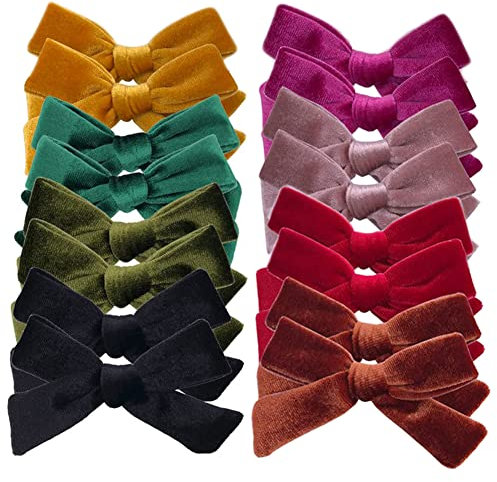 16 Stück Baby Mädchen Haarschleife Clips Haarspangen Krokodilklemme Haarschmuck für Mädchen Kleinkind Kinder Teenager und große Mädchen