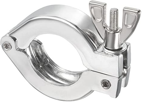 PATIKIL KF-25 Vakuumklämma, 1-pack aluminiumlegering hållbar enkelstift slangklämma med vingmutter för hylsa, silver