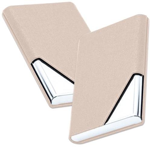 Taasmoog 2 Stück Visitenkartenetui aus Metall - Slim Kartenetui für Männer & Frauen, Pocket Metall Kartenhalter für Aufbewahrung Ihrer Karten