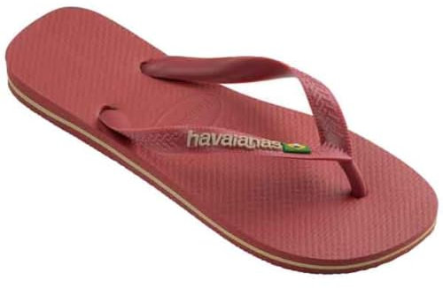 Havaianas BRASIL LOGO Slipper Damen, rosa rose, 39/40 EU