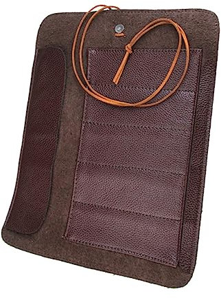 WATIIFUFU 2 Stück Schnitzmesser Aufbewahrungstasche aus Kunstleder Tragbare Rolltasche für Schnitzwerkzeuge Organizer mit Mehreren Fächern Platzsparend und Langlebig