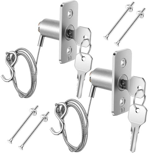 MorningRo 2 Set Emergency Release Lock Kit, Garage Door Opener Quick Release Lock for Universal Garage Door Openers
