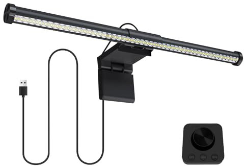 Lampada da Monitor 55CM con Telecomando Barra Luminosa per Monitor del Computer Luminosità Della Temperatura del Colore Regolabile No Screen Glare Protezione per Gli Occhi per gli occhi Home Office