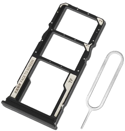 ExtKry Bandeja SIM para Xiaomi Redmi 14C/Poco C75,Negro