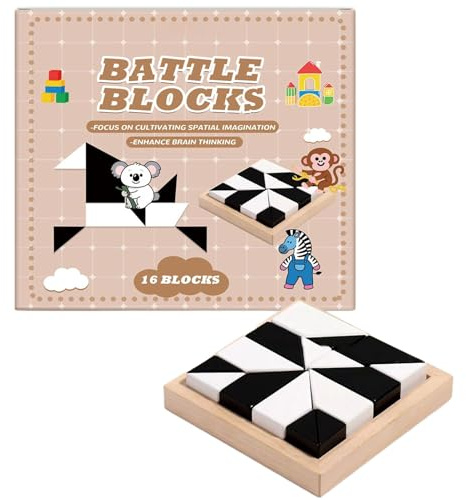 Cube Puzzle with Storage Tray | Hiding Building Puzzle Block Toy - Desktop Table Games Stocking Stuffers Early Education Jigsaw for Daughter Son Boys Children Toddler Girls