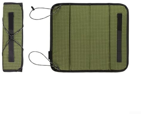 Yhenlovtt Almohadilla de asiento de transporte para senderismo, camping, alfombrilla para mochileros, picnics, montañismo, plegable, fácil cojín, nailon para sentarse EVA (verde)