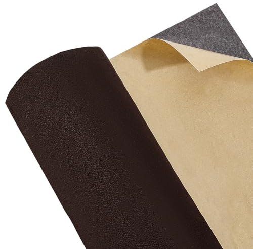 BENECREAT 3 m x 36 cm de tela de fieltro autoadhesiva para cajones de terciopelo, para arte y manualidades, joyero, inserto de fieltro para armarios de cajones (marrón coco)
