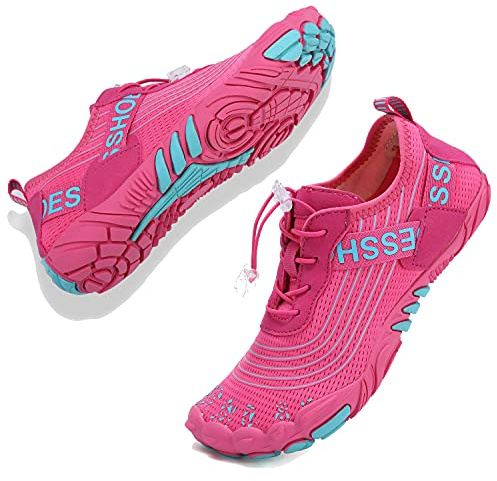VTASQ Scarpe da Immersione Uomo Scarpe acquatiche Piscina Surf Immersioni Nuoto Scarpe da Acqua per Sport Acquatici Scarpette da Mare Sandali Sneakers Sportivi Estivi Rosso 38