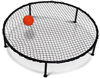 Sunsport Smash-it Roundnet Game, Slam Ball, 92cm Net, 2-4 Players | Outdoor & Garden Games, Beach, Camping, Family Play, Balls, Pump & Bag | Active Sport for Adults & Kids, Easy Setup, Bag Included