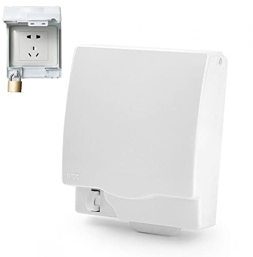 Luxylei Wall Switch Socket Protection Box Lockable 86 Type Splashproof Box Waterproof Dustproof Switch Cover Protector