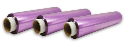 SUPER MUNDO SM - 3 Rollos Papel Film Transparente Alimentario 30 cmx300m, film transparente alimentario, ideal para alimentación, tatuajes