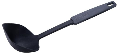 Fackelmann Mestolo Statement – perfetto per zuppe, salse e stufati, resistente al calore fino a 180°C, lavabile in lavastoviglie, 28,5 cm, nero, progettato in Germania