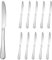 Defresit Dinner Knives Set of 10, Stainless Steel Steak Knife, Butter Knife, Table Knives, High Polished Sleek Silver Design for Home Kitchen and Restaurant Use, Dishwasher Safe