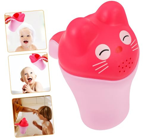 Toyvian Haarwaschbecher Für Babys Mit Griff Umweltfreundlicher Pp Shampoobecher in Rosa Duschwasserbecher Zum Baden Und Haarewaschen