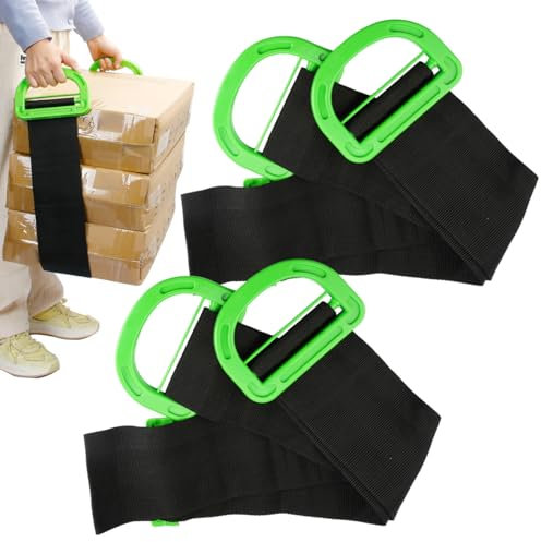2 Pièces Sangle De Déménagement pour Meubles, 160 cm Sangles de Levage Réglables, Sangle de Transport Multifonction, Jusqu'à 100kg, Déplacer Et Soulever des Meubles des Objets Lourds Plus Facilement