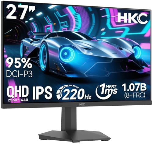 HKC G27H2DPRO Écran PC Gaming 27 Pouces 220Hz QHD 2560×1440 Fast IPS