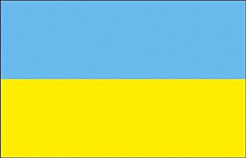 Fan-O-Menal Länder-Flagge - Ukraine - Gr. ca. 40x30cm - 77177 - Flagge, Schwenkfahne mit Holzstock, Stockländerfahne