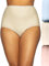 Vanity Fair Damen High Waisted Underwear, Full Coverage Ladies Panties, Perfectly Yours Briefs Slip, Baumwolle – Rosa/Candleglow/Blau, 7 (3er Pack)