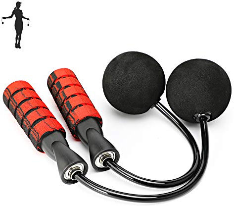 APLUGTEK Springseil, Trainingsseilloses Springseil für Fitness, verstellbares gewichtetes schnurloses Springseil für Herren, Damen, Kinder