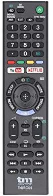 TM Electron TMURC320 Mando a Distancia Universal Compatible con televisores Sony, con Botones de Acceso Directo a Plataformas Digitales (VOD)
