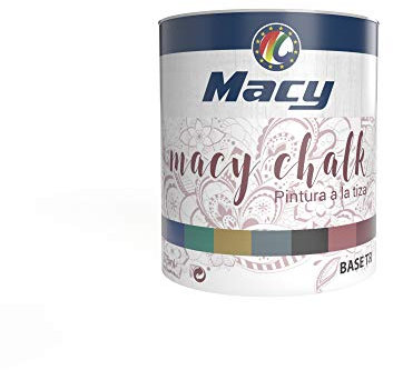 Macy Pintura Chalk para Interior. Acabado Efecto Tiza-Empolvado. Redecora tus muebles. 375 Mililitros. Color Bahamas