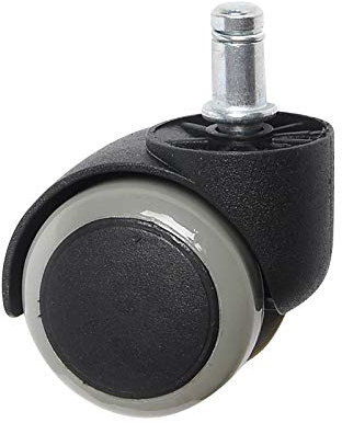 1/3/6/9X Hartbodenrollen Bürostuhlrollen Drehstuhlrollen für Bürostuhl Stift 10 mm/Rolle 50 mm Drehstuhl Rollen für Hartböden mit leichtgängiger weicher Lauffläche (1PCS)