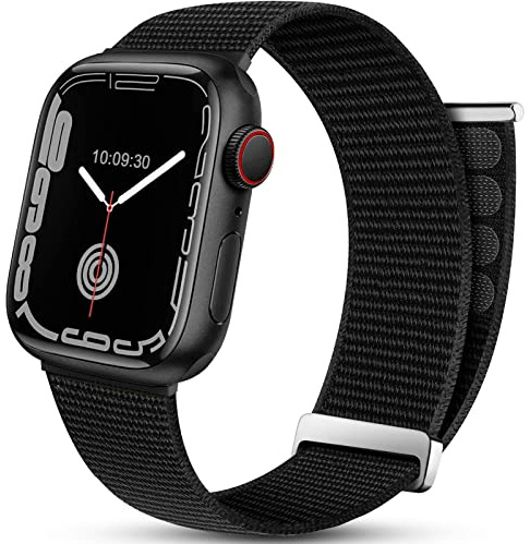 Mastten Sportloop-armband kompatibla med Apple iWatcharmband 42 mm 44 mm 45 mm 38 mm 40 mm 41 mm, andningsbar nylon män kvinnor rem, justerbart flätat tyg ersättningsband för iWatch Series SE 7 6 5 4 3 2 1