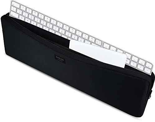 Adore June fodral Keeb Combine kompatibel med Magic Keyboard med numeriskt tangentbord och Magic Trackpad 2, högkvalitativ tangentbordsväska av robust material, svart