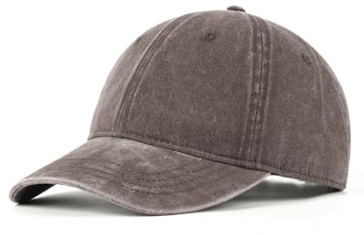 Extra stor tvättad denimkeps, låg profil, jeanssportkeps för stora huvuden(59–64 cm), stor pigmentfärgad pappakeps