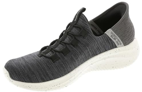 Skechers Men's Ultra Flex 3.0 Right Away Hands Free Slip-in Sneaker Loafer, Black/Black, 11.5 Wide