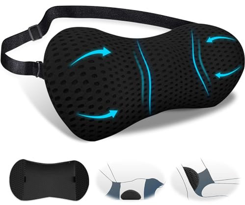 EPROICKS Lendenwirbelkissen Rückenkissen Lumbar Support Pillow, Anti-Rutsch Lordosenstütze für Bürostuhl Auto