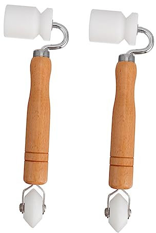 ORFOFE 2pcs Seam Roller Flat Press Wheel Construction Roller Tool Handle for Wallpaper Decoration Ergonomic Design