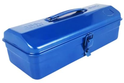 F Fityle Boîte à outils en métal Boîte à outils vide Garages Ateliers Coffre à outils Multifonction Verrouillable avec poignée Mallette à outils à main, Bleu