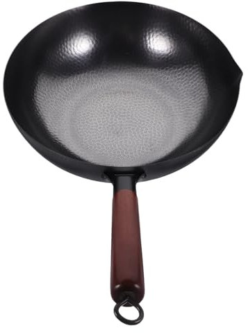 Ciieeo Stir Frying Pan Wrought Iron Wok Non Stick Iron Pan Cookware Accessories Kitchen Supply Kitchen Wok Non Stick Scratch Resistant Dish Soap Easy Clean