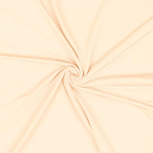 Modal-Jersey Modalstoff 27 Farben 0,5x1,45m Jerseystoff Tencel(TM) Modal Oeko-Tex zertifiziert, Farbe:hellbeige