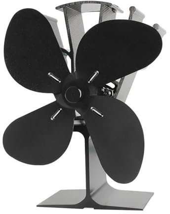 DUNSBY Ugnsfläkt med 4 vingar, värmedriven ugnsfläkt, vedugnsfläkt, tyst kaminfläkt för hemmet, effektiv värmefördelning (stove )