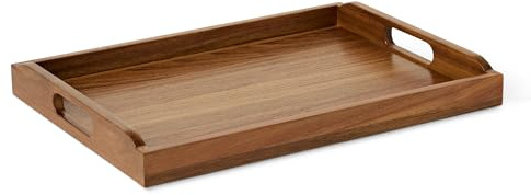 Amazon Basics Vassoio da Portata, in Legno di Acacia, 43cm x 30,5cm