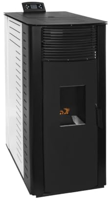 EIDER BIOMASA Estufa Pellets Canalizada GYDA – 14,95 kW – La Mayor Potencia – Hasta 340 m³ – Multiestancia – Tolva 15 kg – Programable – Clase A+