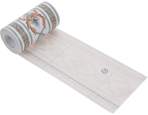 Ciieeo Battiscopa Autoadesivo in Pvc Motivo Vintage, Resistente e Facile da Applicare, Decoro per Pareti di Cucina e Bagno da 10 Cm X 10 Metri