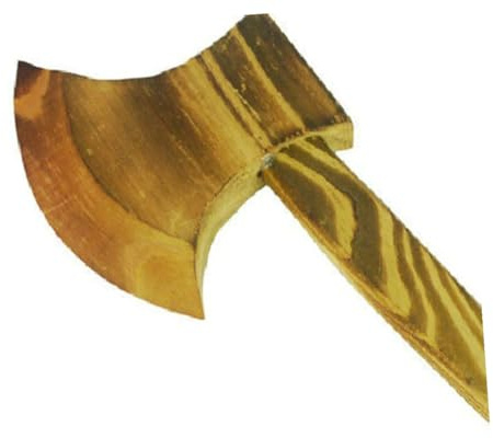 KOMBIUDA Accessoire de Costume Hache en Bois Carbonisé 1 Pièce, en Bois Sécurisé pour Garçon et Filles, Décorations d'halloween et Cosplay, Accessoire pour Jeux de Rôle et Déguisements