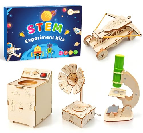 4 expériences pour Enfants de 8, 9, 10, 11, 12 Ans, kit électronique DIY