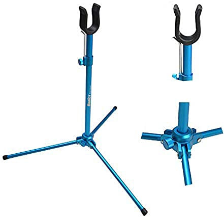 SHARROW Bogenständer Recurve Bogen Halter Aluminiumlegierung Bogenständer für Recurve Bogen Langbogen Takedown Bogen (Blau)