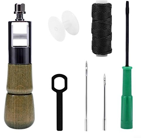 DAZZLEEX Kit d'Outils de Couture Pour Alêne, Cuir, Réparation Rapide de Toile, Bricolage Fait à la Main