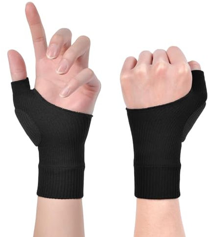 DMNQ Daumenbandage Rechts Daumenorthese Links Daumen Schiene Mit Gel Zur Linderung on Schmerzen in Hand Daumenbandage für Sport und Alltag Schwarz S